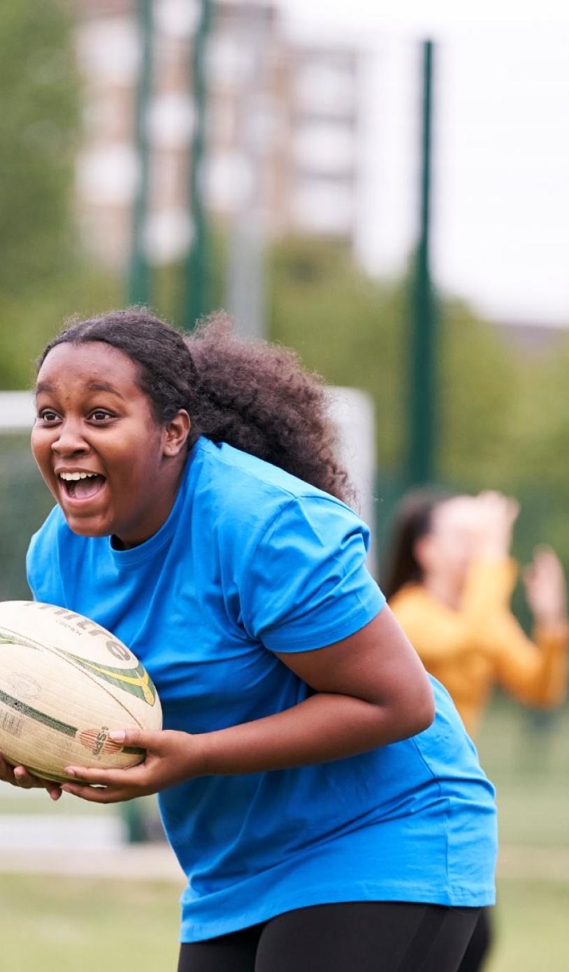 Go! London participant playing rugby