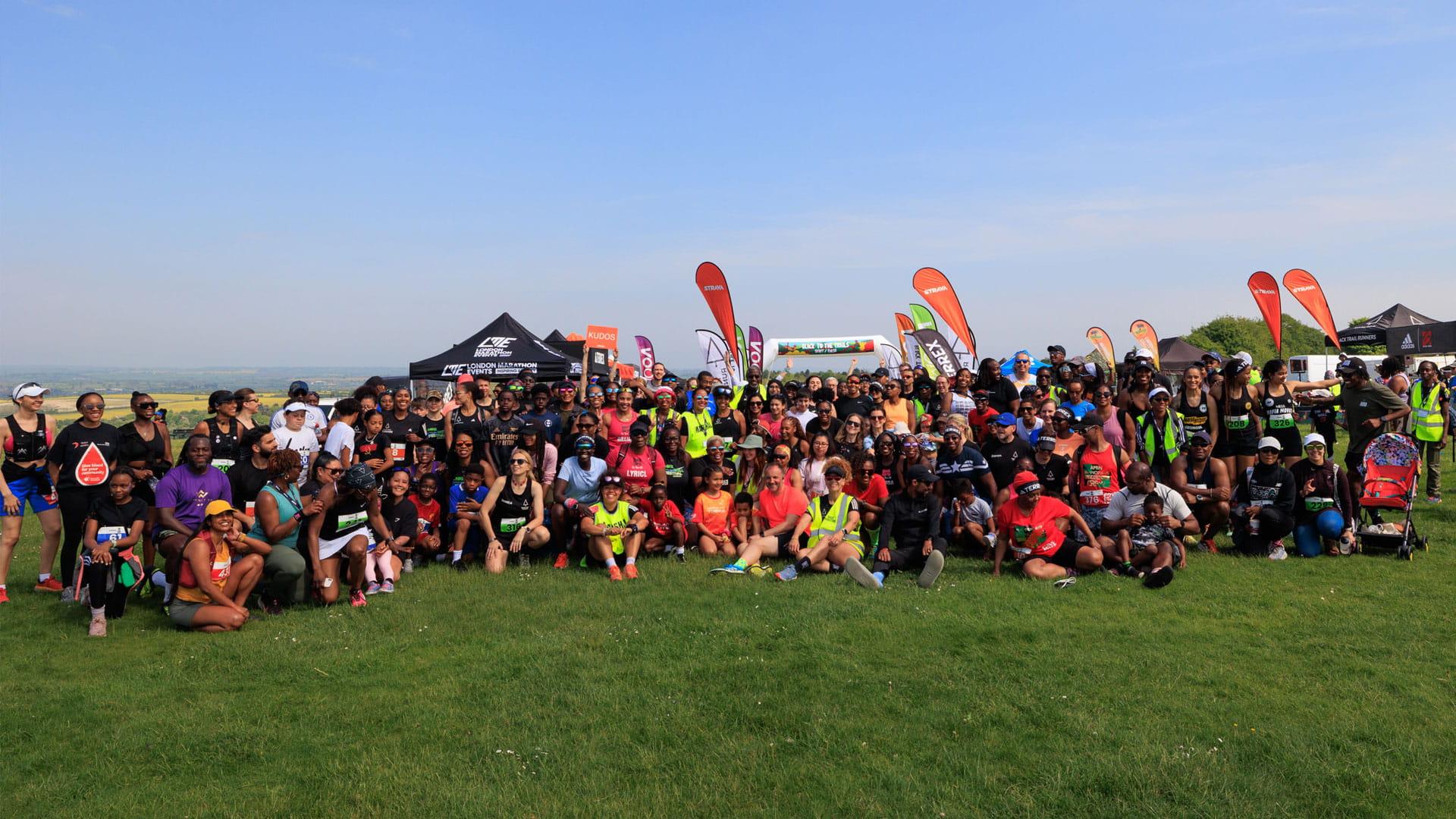 Black To The Trails group shot of finishers